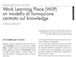 Work Learning Place (WLP) un modello di formazione centrato sul knowledge