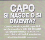 Capo si nasce o si diventa?