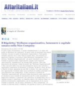 Wellness organizzativo: la recensione di Affaritaliani.it