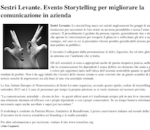 Sestri Levante. Evento Storytelling per migliorare la comunicazione in azienda